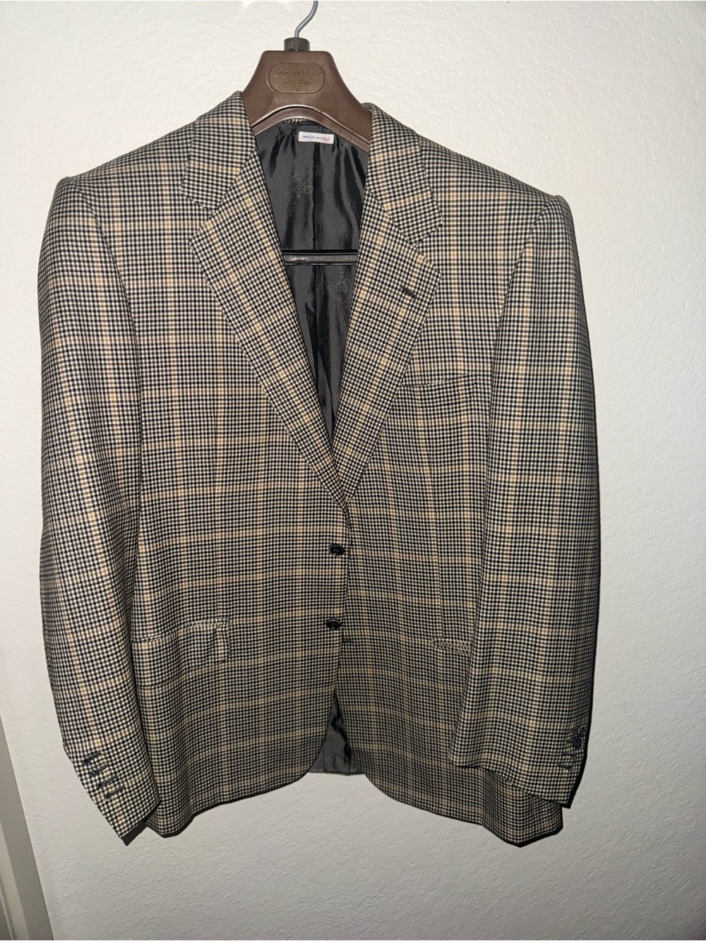Brioni Houndstooth Wool Sport Coat 42R